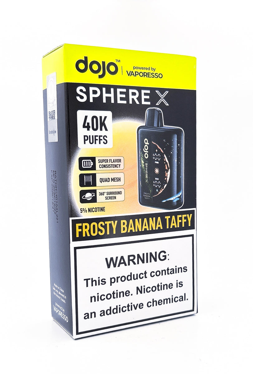 DOJO SPHERE X DISPOSABLE / FROSTY BANANA TAFFY / 50MG / 20ML / 40K PUFFS