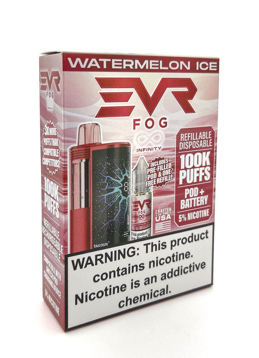 EVR FOG INFINITY DISPOSABLE KIT / WATERMELON ICE / 50MG / 30ML / 100K PUFFS