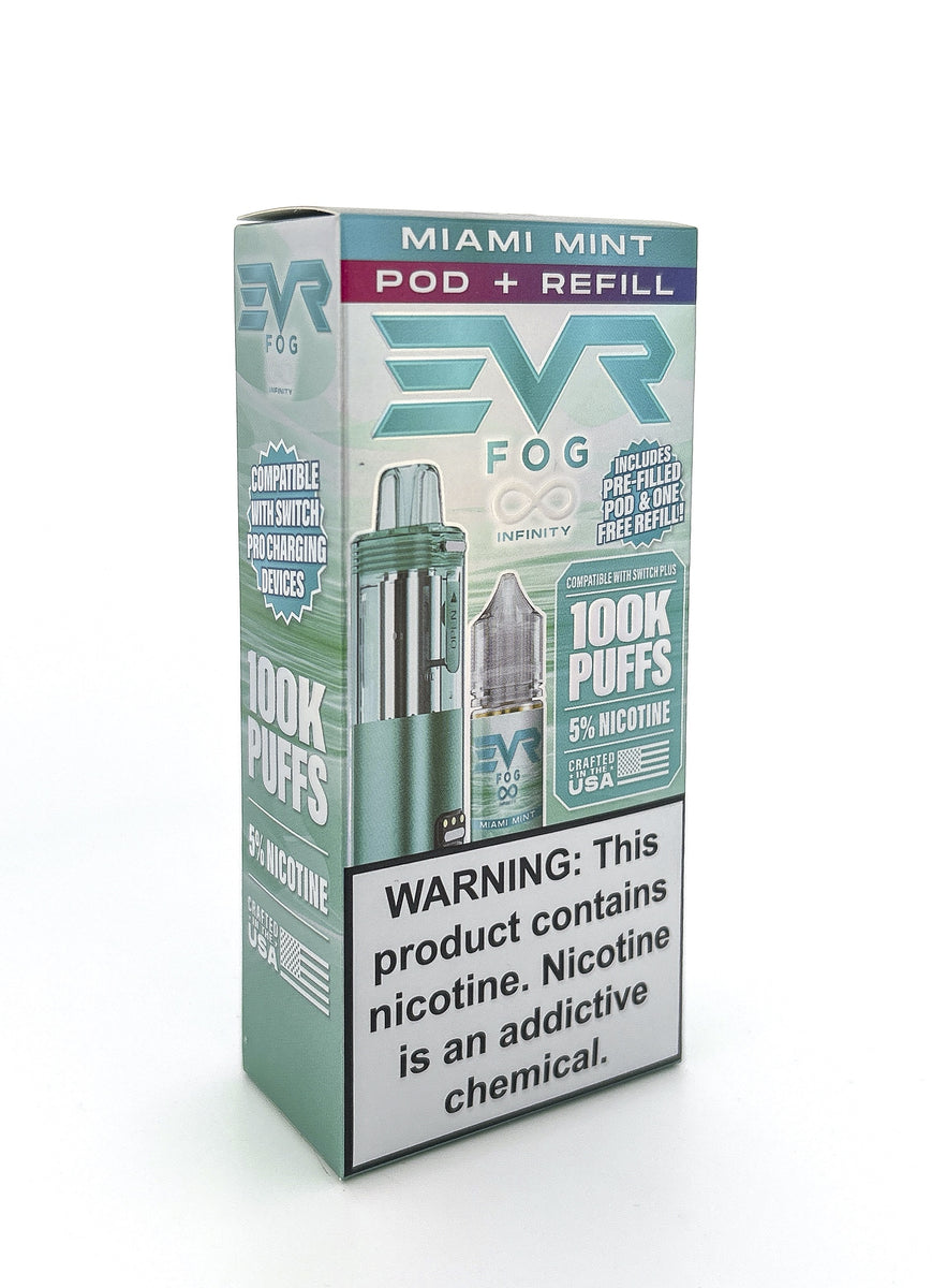 EVR FOG INFINITY DISPOSABLE POD / MIAMI MINT / 50MG / 30ML / 100K PUFFS
