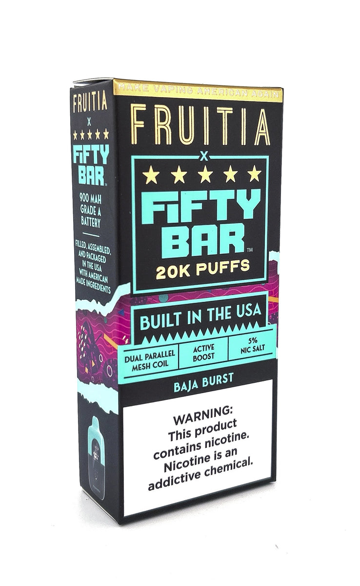 FRUITIA X FIFTY BAR DISPOSABLE / BAJA BURST / 50MG / 16ML / 20K PUFFS