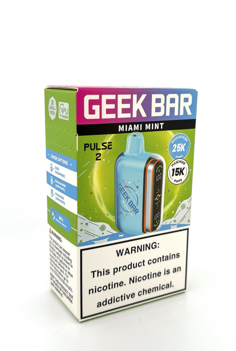 GEEK BAR PULSE 2 DISPOSABLE / MIAMI MINT / 50MG / 16ML / 15K PUFFS