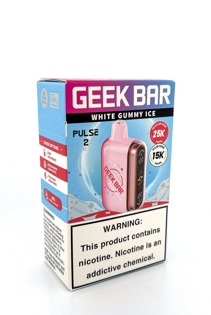 GEEK BAR PULSE 2 DISPOSABLE / WHITE GUMMY ICE / 50MG / 16ML / 50K PUFFS