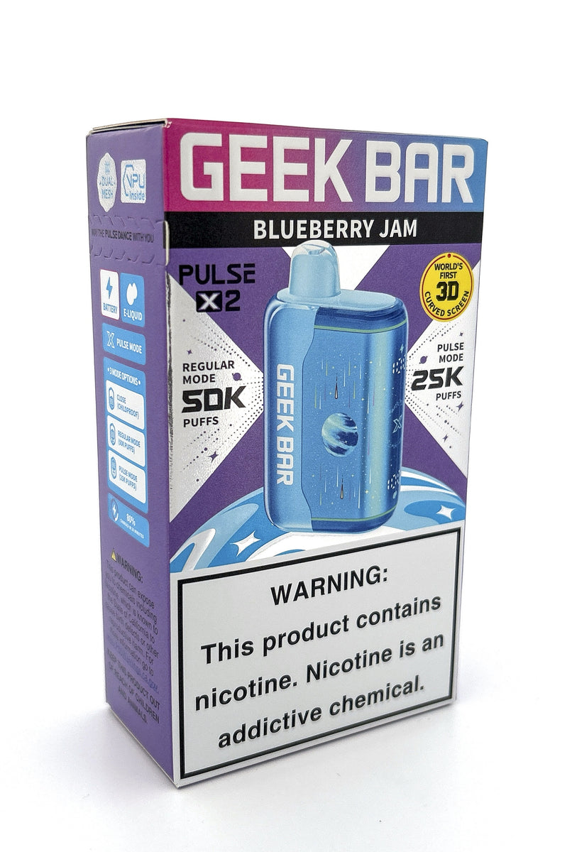GEEK BAR PULSE X 2 DISPOSABLE / BLUEBERRY JAM / 50MG / 18ML / 50K PUFFS