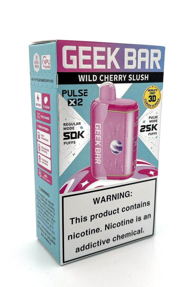 GEEK BAR PULSE X 2 DISPOSABLE / WILD CHERRY SLUSH / 50MG / 18ML / 50K PUFFS