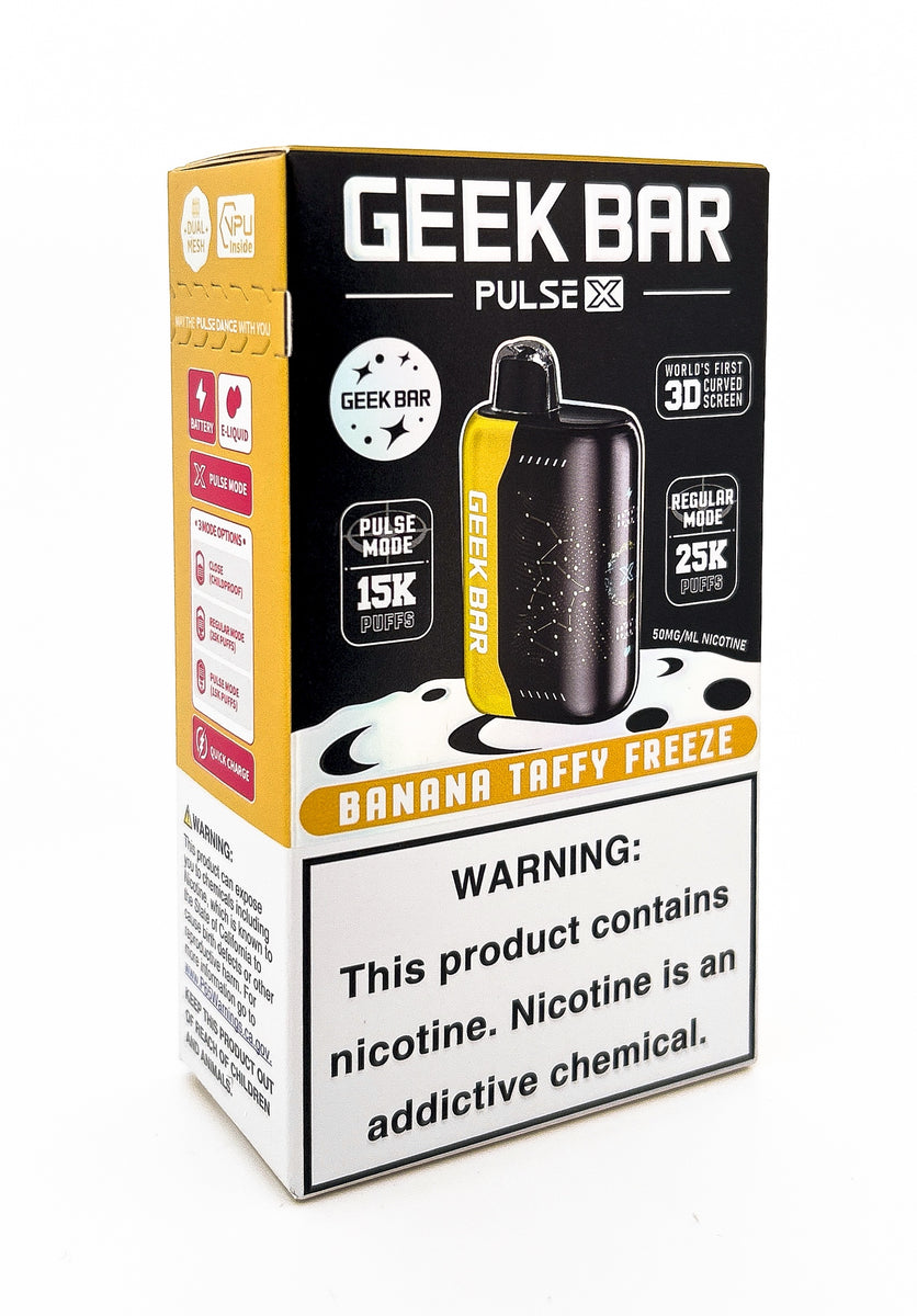 GEEK BAR PULSE X DISPOSABLE / BANANA TAFFY FREEZE / 50MG / 18ML