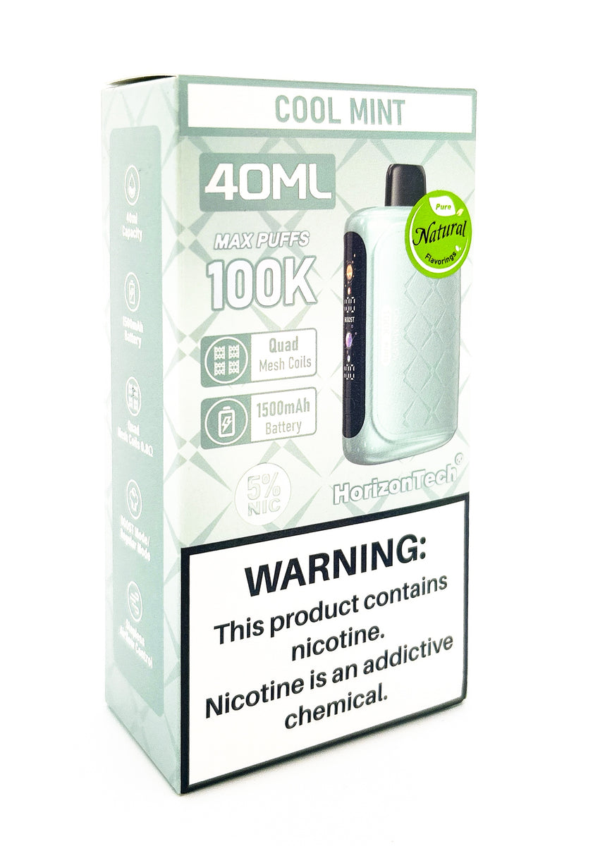 HORIZONTECH 100K DISPOSABLE / COOL MINT / 50MG / 40ML / 100K PUFFS