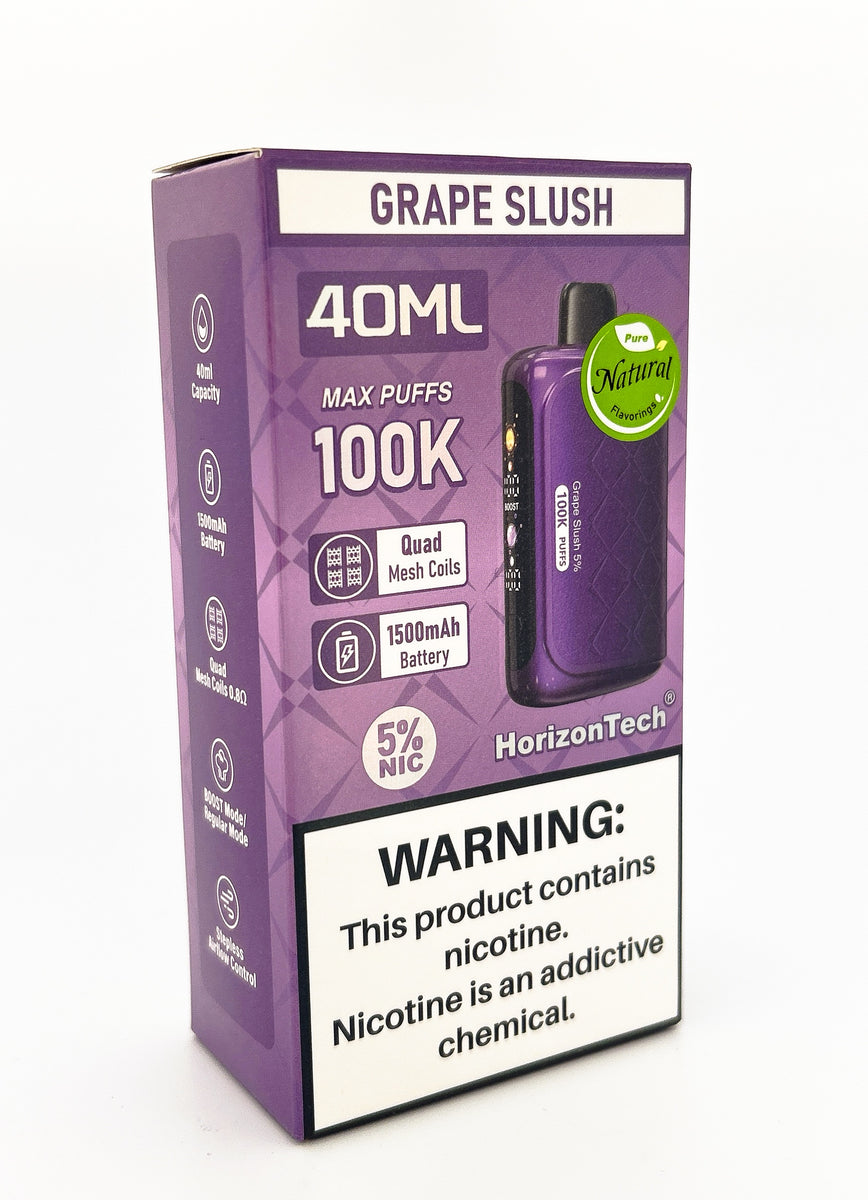 HORIZONTECH 100K DISPOSABLE / GRAPE SLUSH / 50MG / 40ML / 100K PUFFS