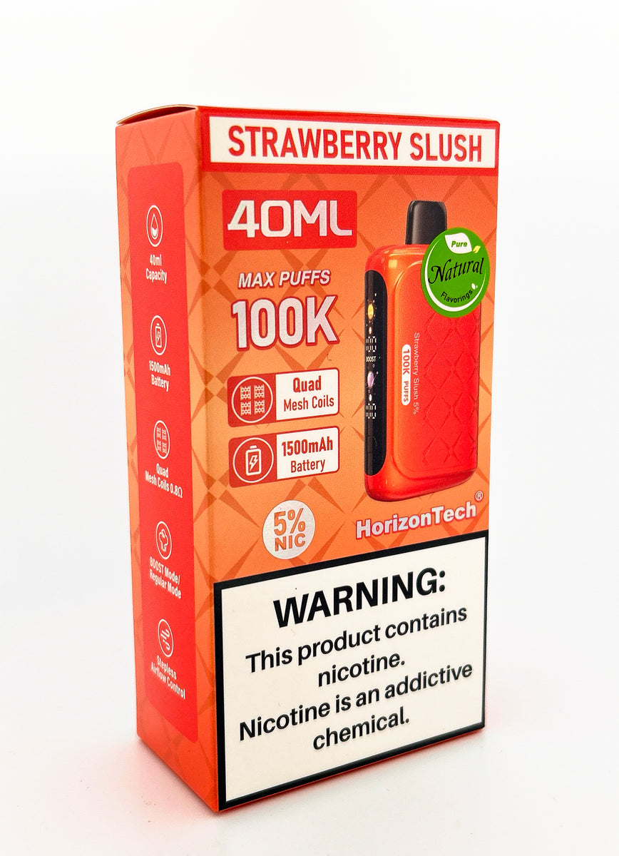 HORIZONTECH 100K DISPOSABLE / STRAWBERRY SLUSH / 50MG / 40ML / 100K PUFFS