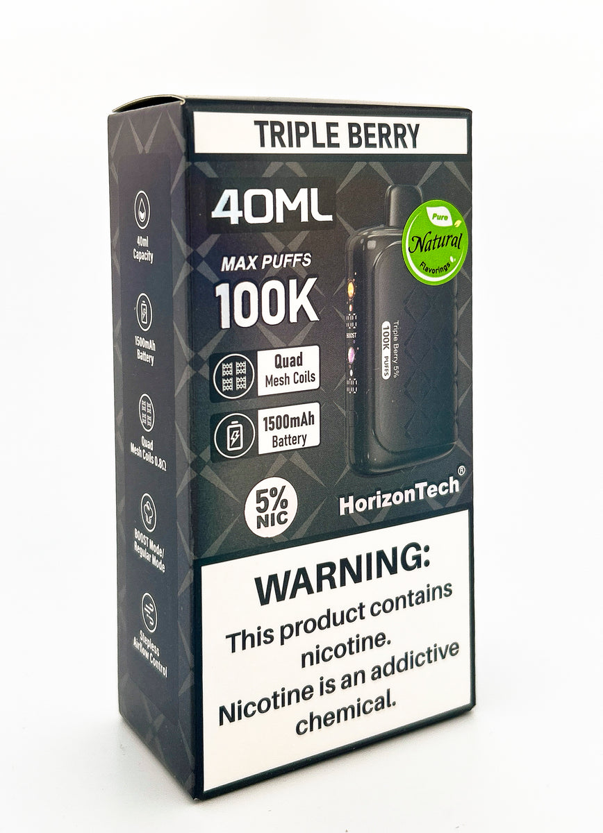 HORIZONTECH 100K DISPOSABLE / TRIPLE BERRY / 50MG / 40ML / 100K PUFFS