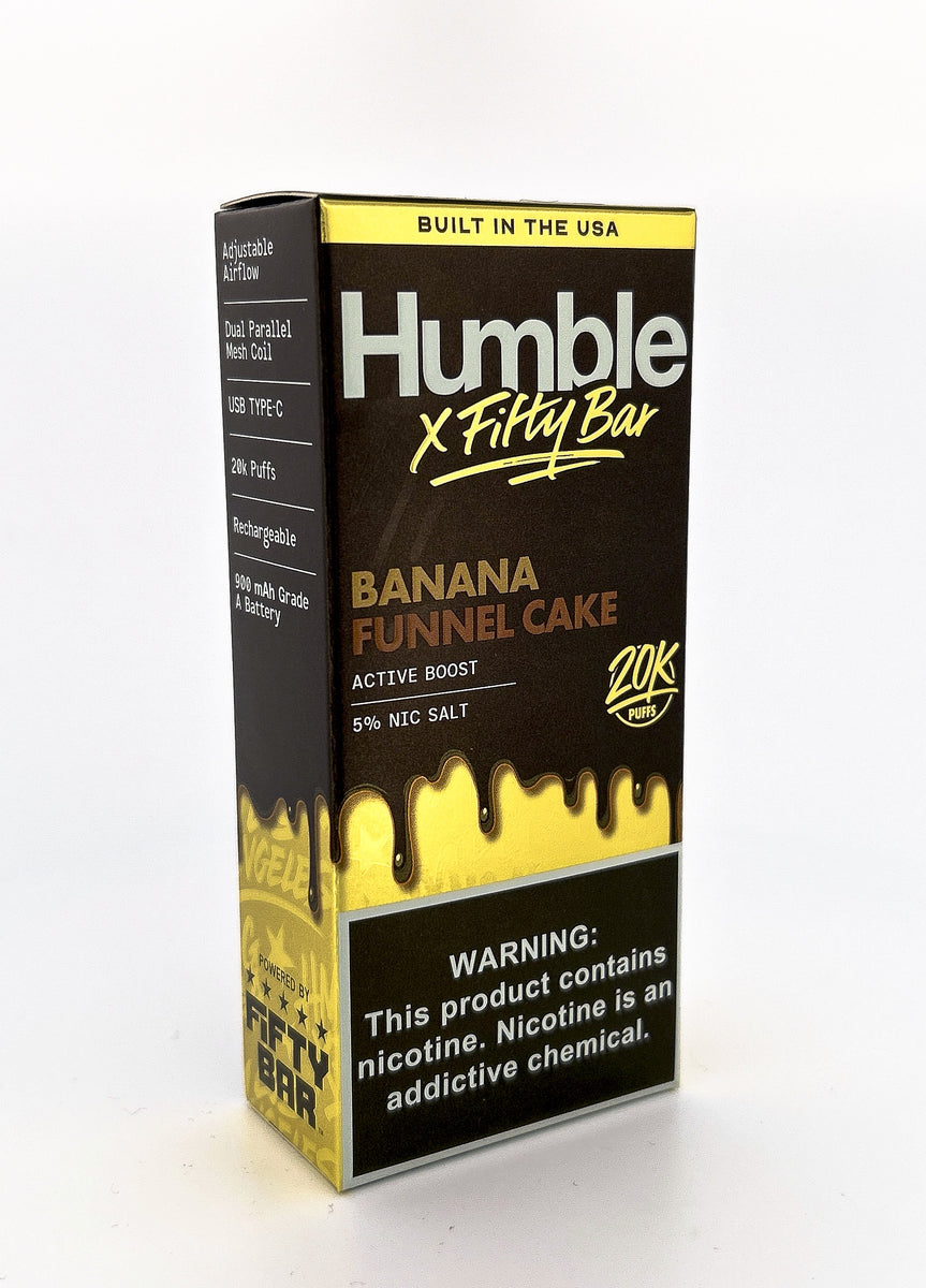 HUMBLE FIFTY BAR DISPOSABLE / BANANA FUNNEL CAKE / 50MG / 16ML / 20K PUFFS