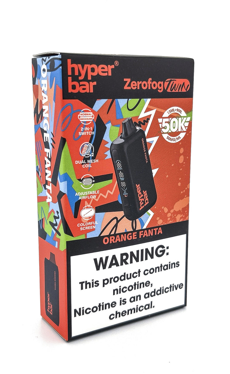 HYPERBAR ZERO FOG DISPOSABLE / ORANGE FANTA / 50MG / 22ML / 50K PUFFS