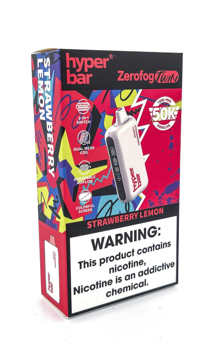 HYPERBAR ZERO FOG DISPOSABLE / STRAWBERRY LEMON / 50MG / 22ML / 50K PUFFS