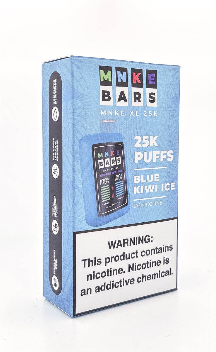 MNKE BARS XL DISPOSABLE / BLUE KIWI ICE / 50MG / 9ML / 25K PUFFS