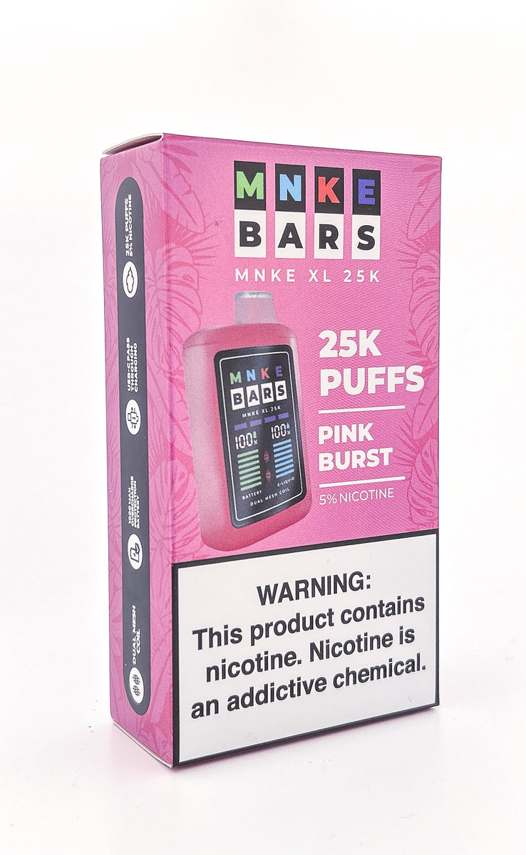 MNKE BARS XL DISPOSABLE / PINK BURST / 50MG / 9ML / 25K PUFFS