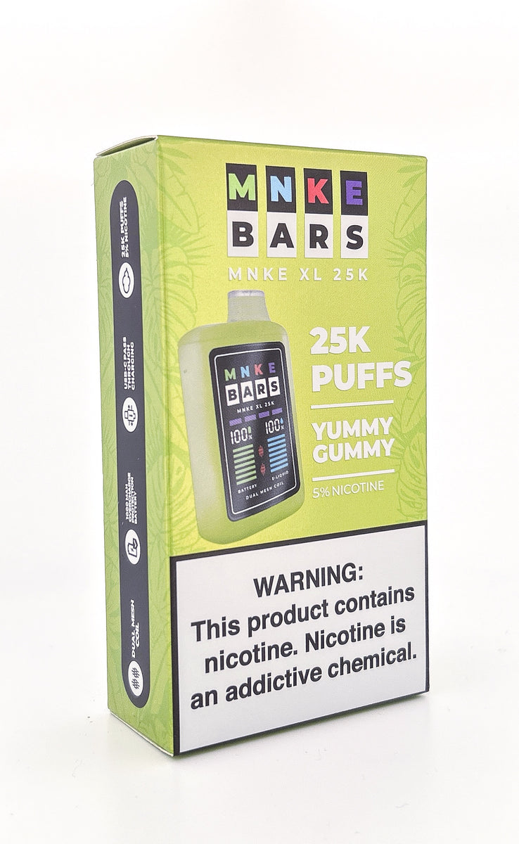 MNKE BARS XL DISPOSABLE / YUMMY GUMMY / 50MG / 9ML / 25K PUFFS