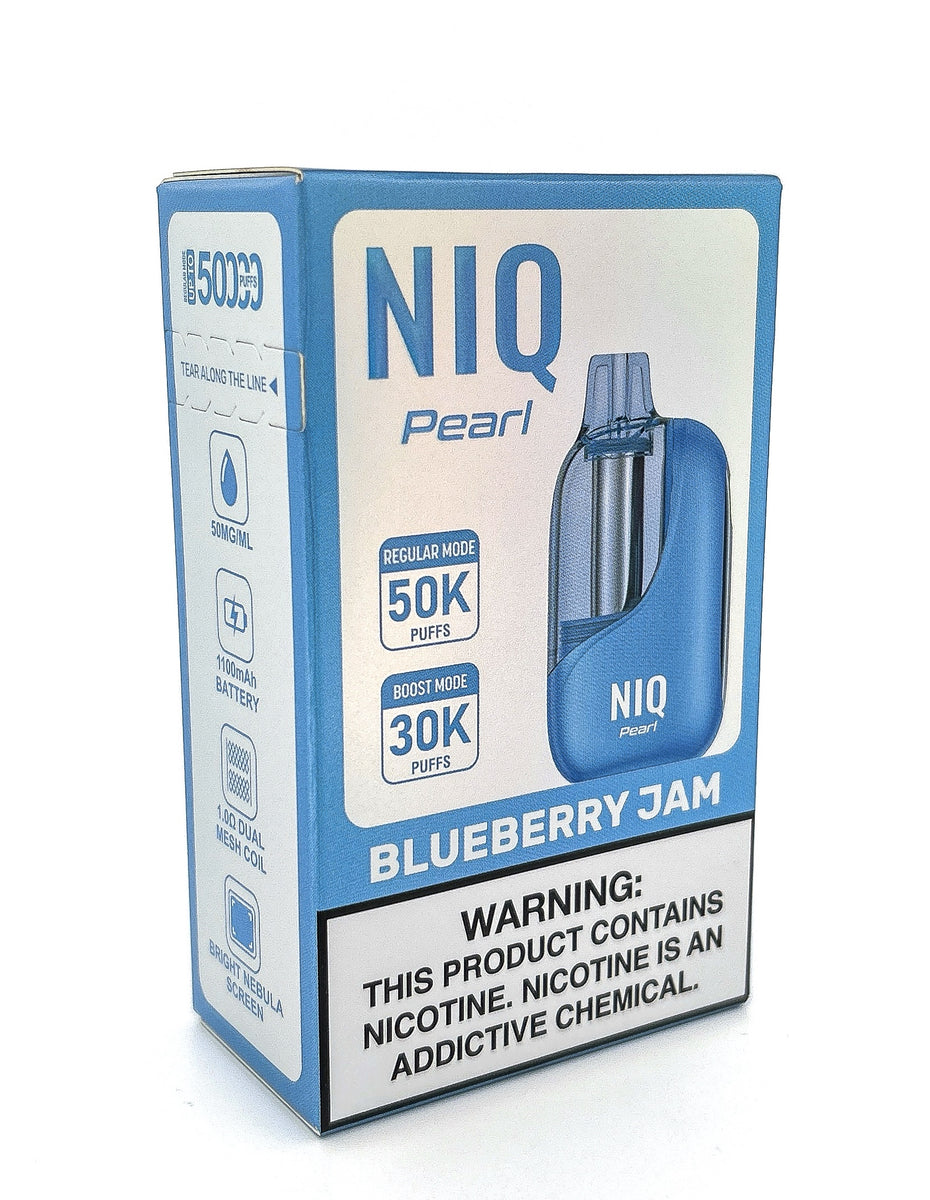 NiQ PEARL DISPOSABLE / BLUEBERRY JAM / 50MG / 20ML / 50K PUFFS