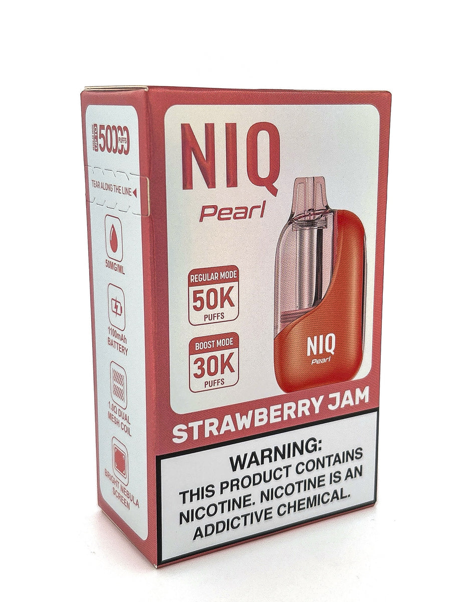 NiQ PEARL DISPOSABLE / STRAWBERRY JAM / 50MG / 20ML / 50K PUFFS