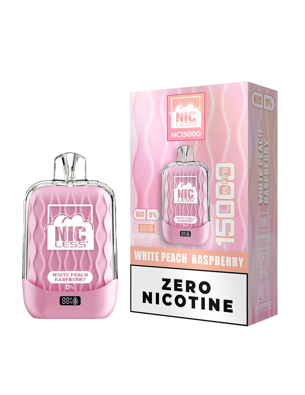 NIC LESS NC15000 DISPOSABLE / BLUE RAZZ ICE / 00MG / 18ML / 15K