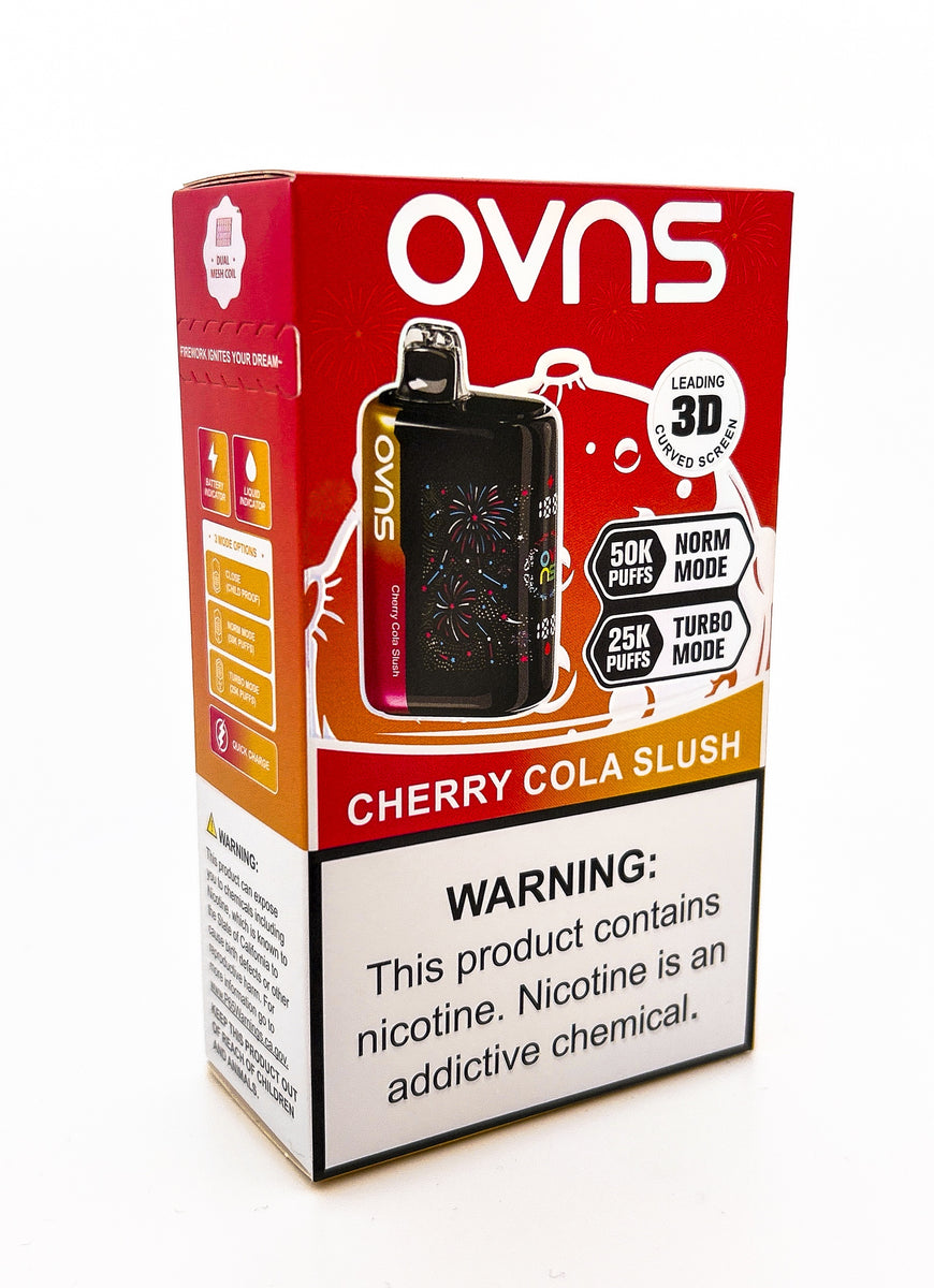 OVNS FIREWORK DISPOSABLE / CHERRY COLA SLUSH / 50MG / 23ML / 50K PUFFS