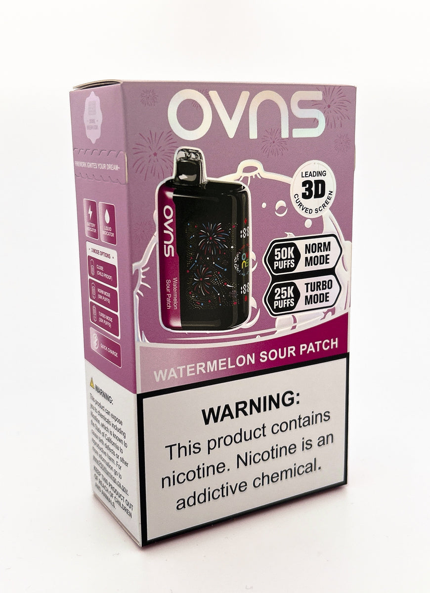 OVNS FIREWORK DISPOSABLE / WATERMELON SOUR PATCH / 50MG / 23ML / 50K PUFFS