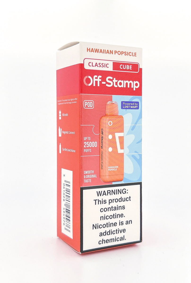 OFF STAMP X CUBE POD DISPOSABLE / PINEAPPLE PASSION ORANGE / 50MG / 18ML / 25K PUFFS