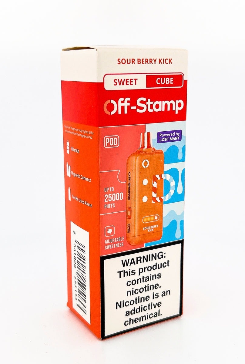 OFF STAMP X CUBE POD DISPOSABLE / SOUR BERRY KICK / 50MG / 18ML / 25K PUFFS