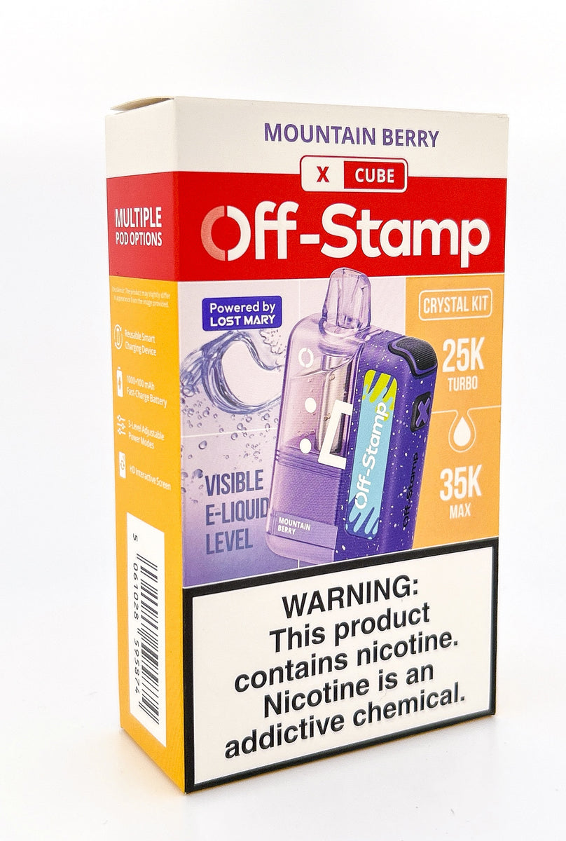 OFF STAMP X CUBE CRYSTAL KIT DISPOSABLE / MOUNTIAN BERRY / 50MG / 18ML / 25K PUFFS