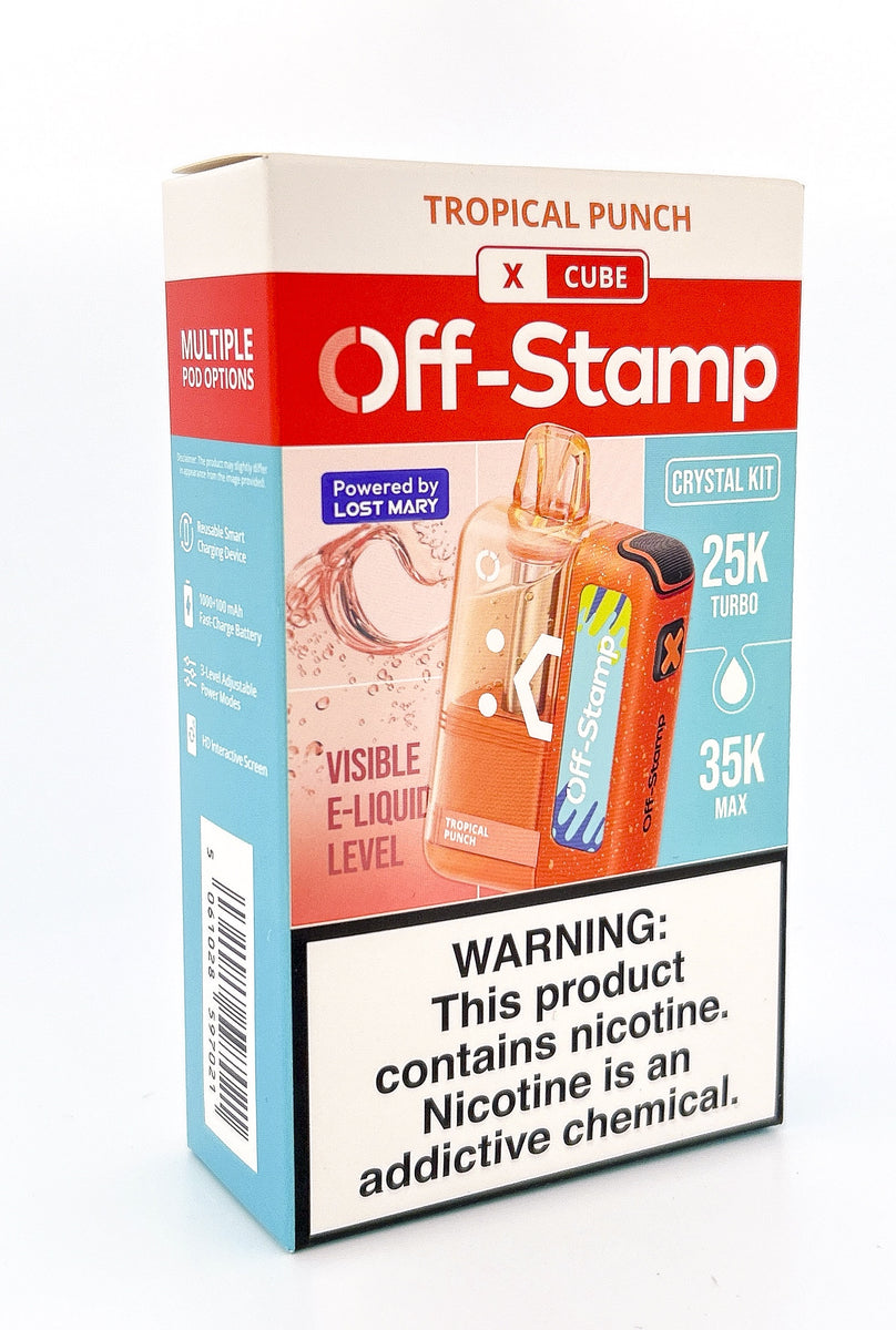 OFF STAMP X CUBE CRYSTAL KIT DISPOSABLE / TROPICAL PUNCH / 50MG / 18ML / 25K PUFFS