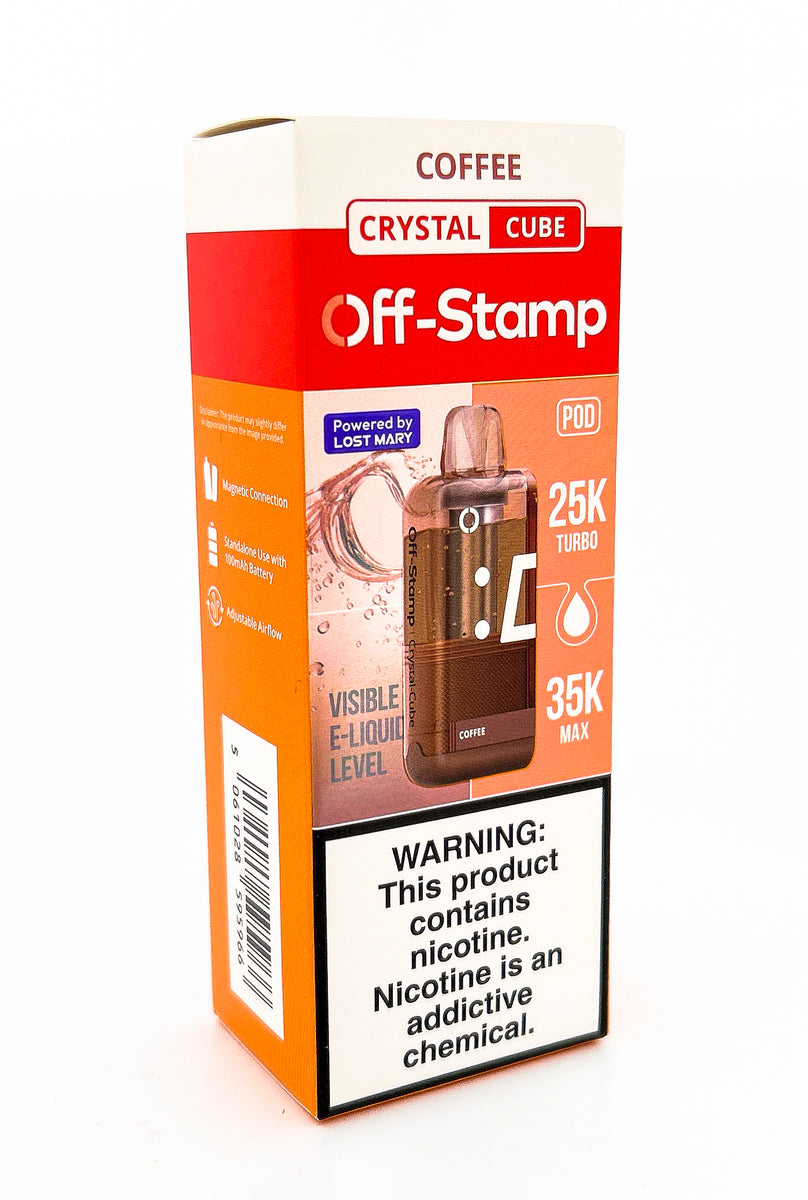 OFF STAMP X CUBE CRYSTAL POD DISPOSABLE / COFFEE / 50MG / 18ML / 25K PUFFS