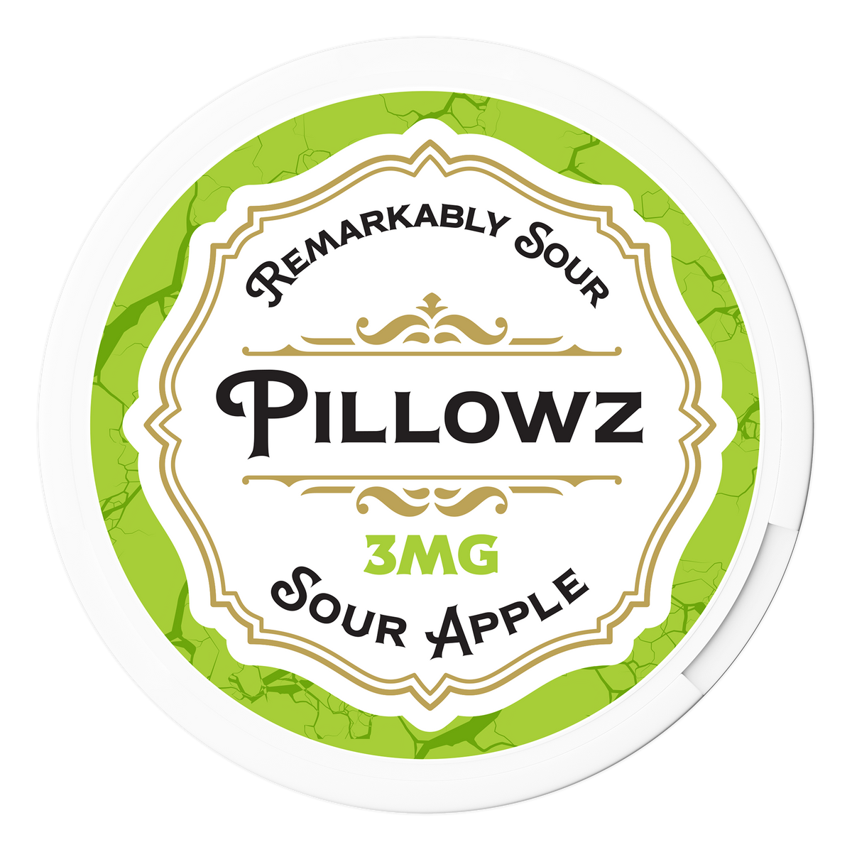 PILLOWZ POUCHES / SOUR APPLE / 03MG / 20PCS