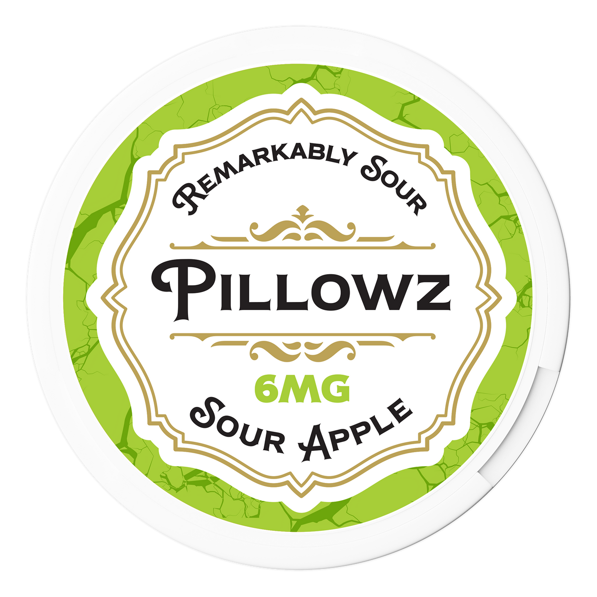 PILLOWZ POUCHES / SOUR APPLE / 06MG / 20PCS