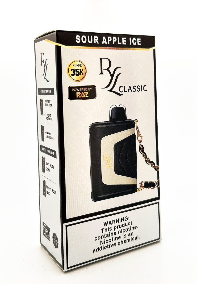 RAZ RYL DISPOSABLE / SOUR APPLE ICE / 50MG / 16.5ML / 35K PUFFS