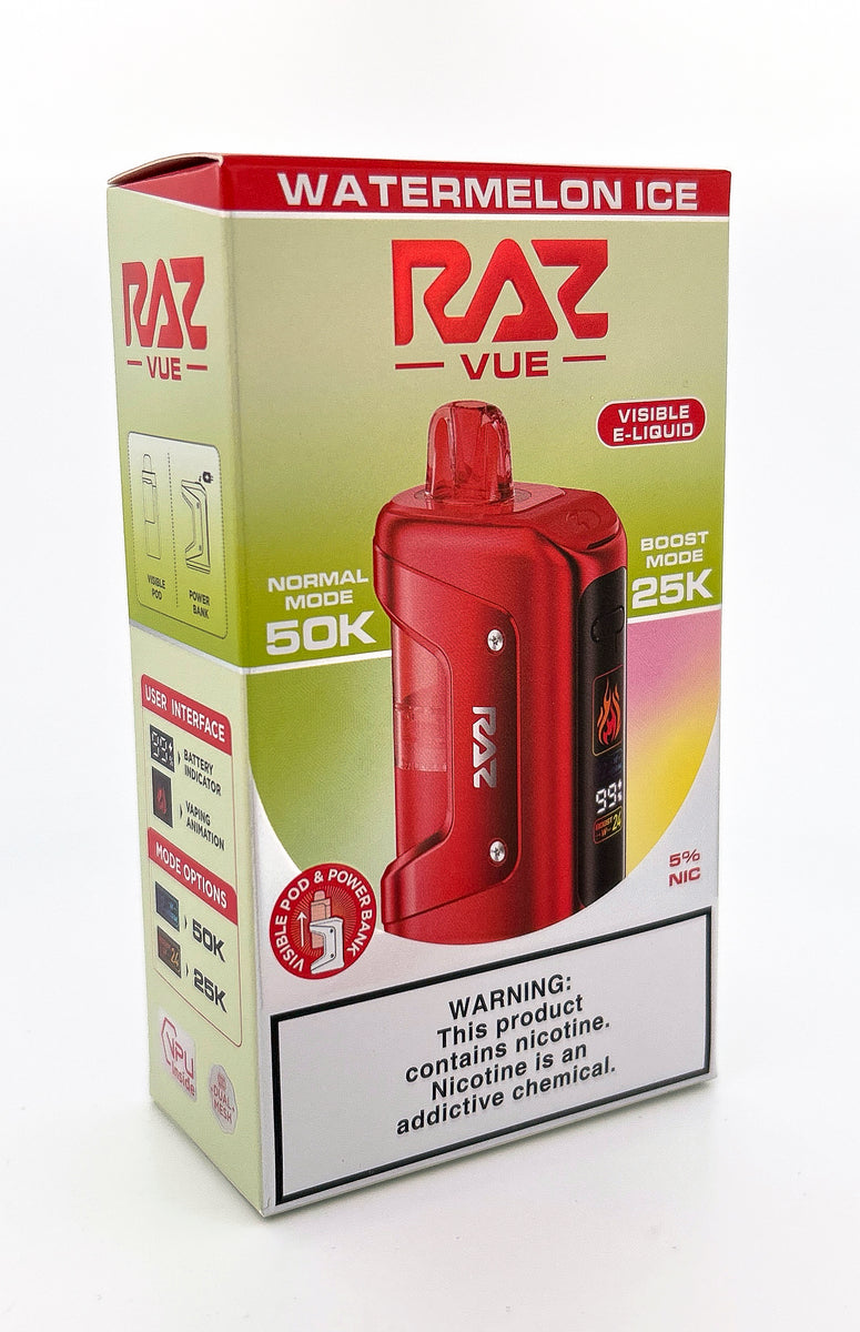 RAZ VUE 50K DISPOSABLE KIT / WATERMELON ICE / 50MG / 13ML / 50K PUFFS