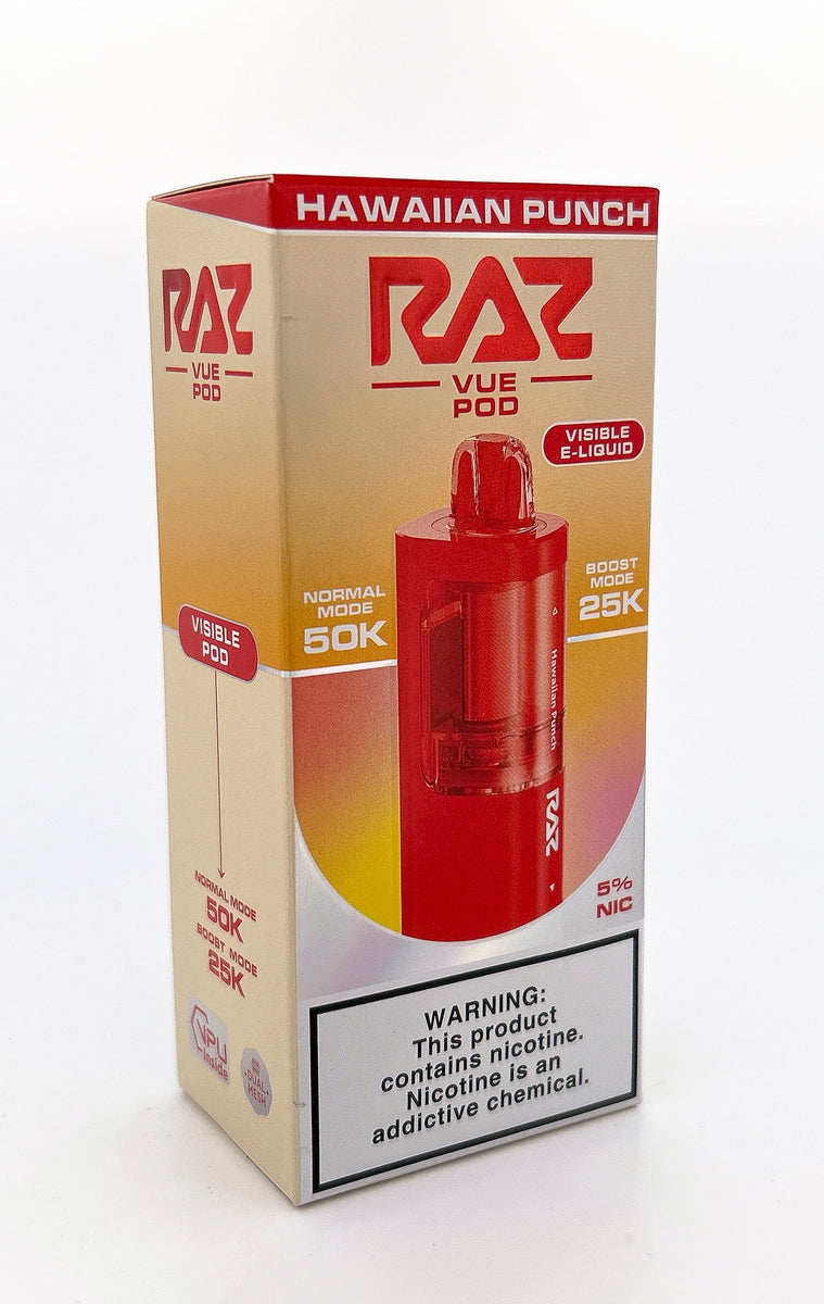 RAZ VUE 50K DISPOSABLE POD / HAWAIIAN PUNCH / 50MG / 13ML / 50K PUFFS