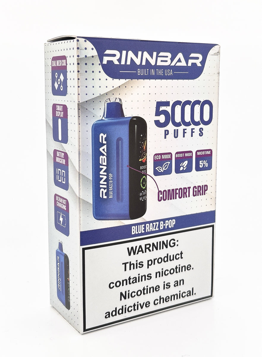 RINNBAR DISPOSABLE / BLUE RAZZ B-POP / 50MG / 22ML / 50K PUFFS