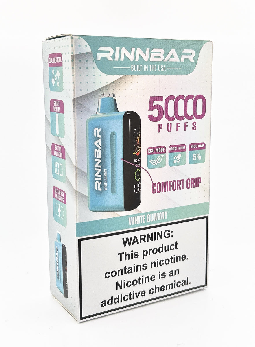 RINNBAR DISPOSABLE / WHITE GUMMY / 50MG / 22ML / 50K PUFFS