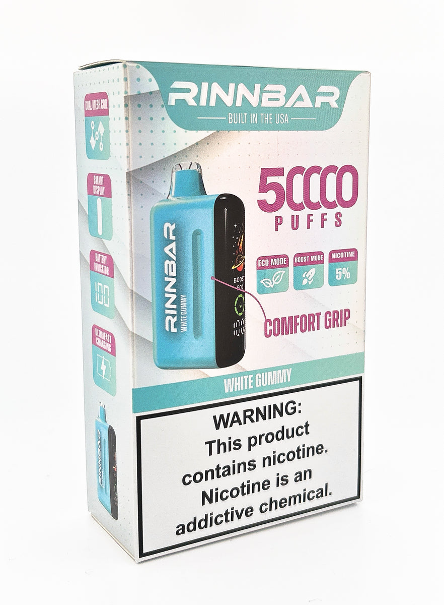 RINNBAR DISPOSABLE / WHITE GUMMY / 50MG / 22ML / 50K PUFFS