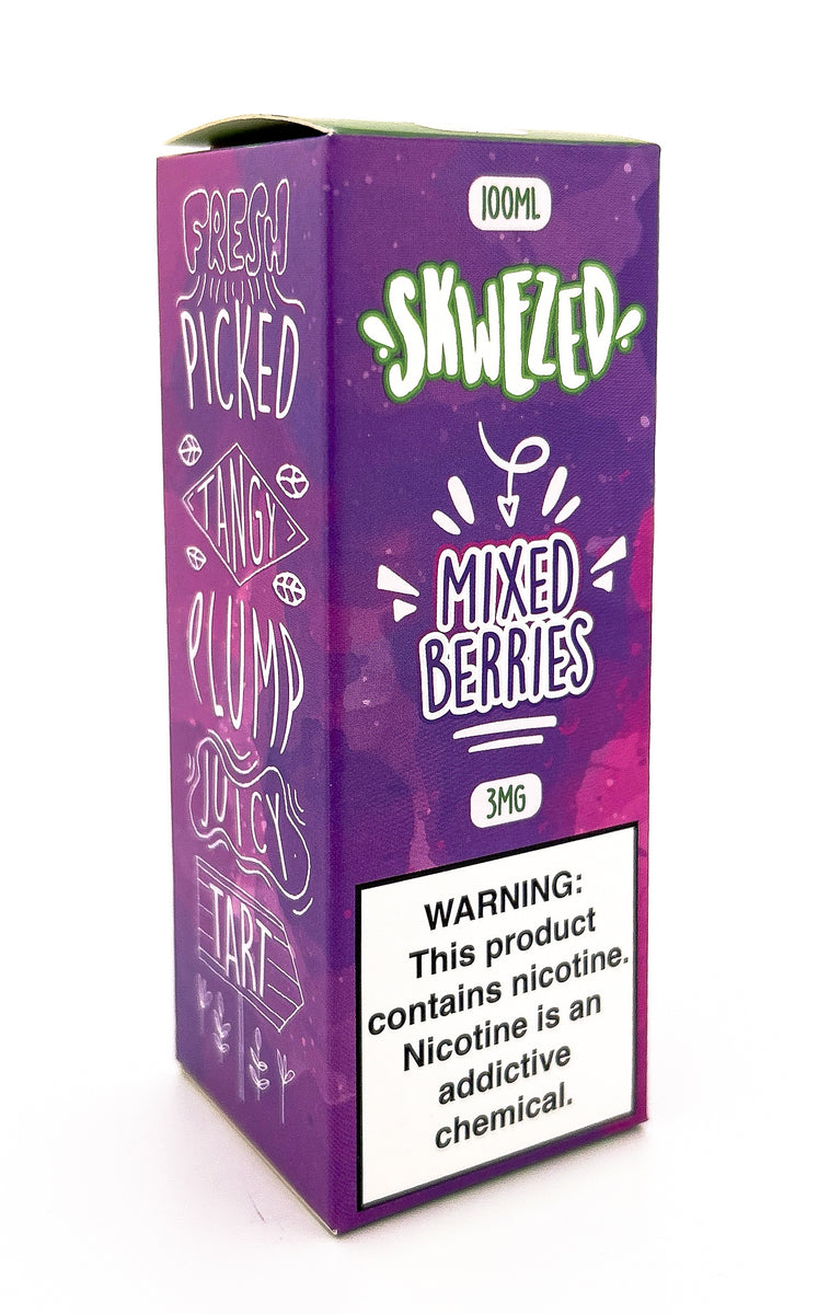 SKWEZED E-LIQUID VG / MIXED BERRIES / 03MG / 100ML