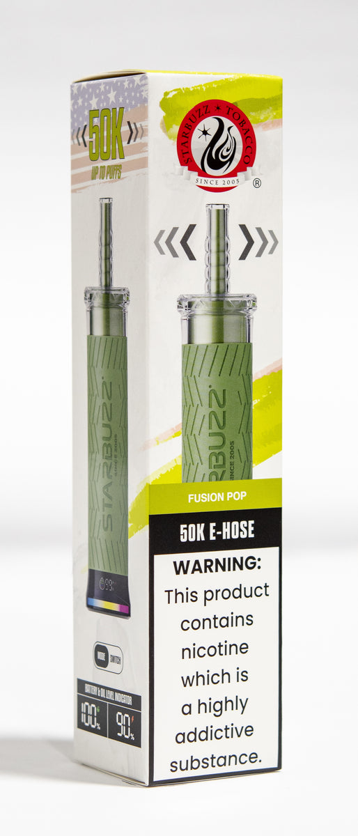 STARBUZZ E-HOSE 50K DISPOSABLE / FUSION POP / 6MG / 40ML / 50K PUFFS