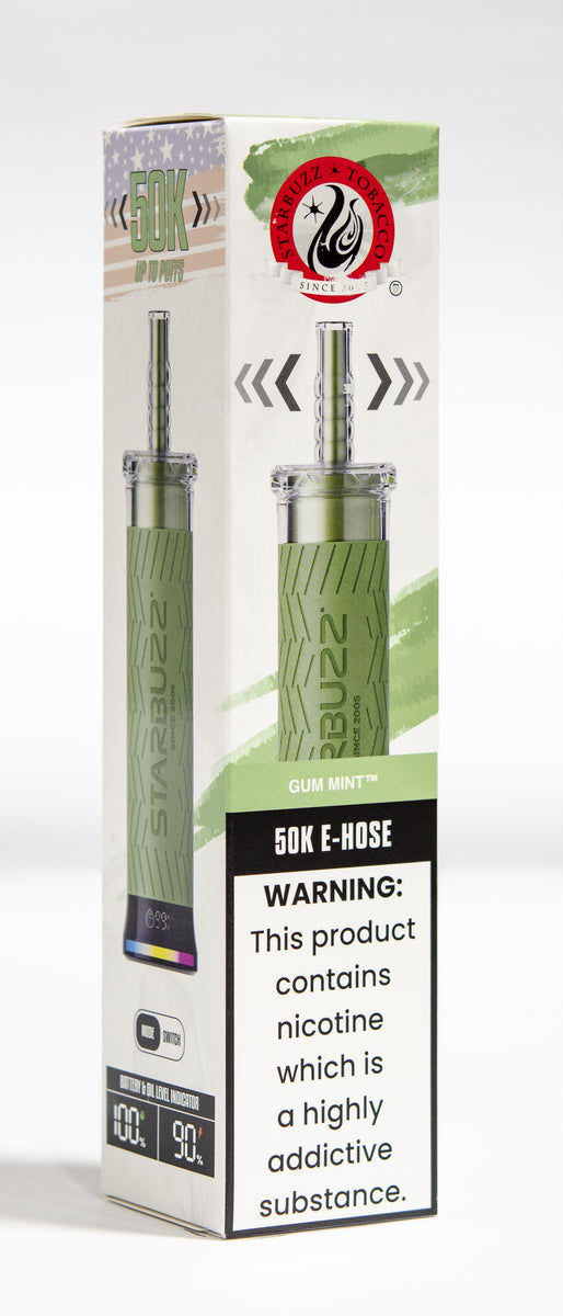 STARBUZZ E-HOSE 50K DISPOSABLE / GUM MINT / 6MG / 40ML / 50K PUFFS