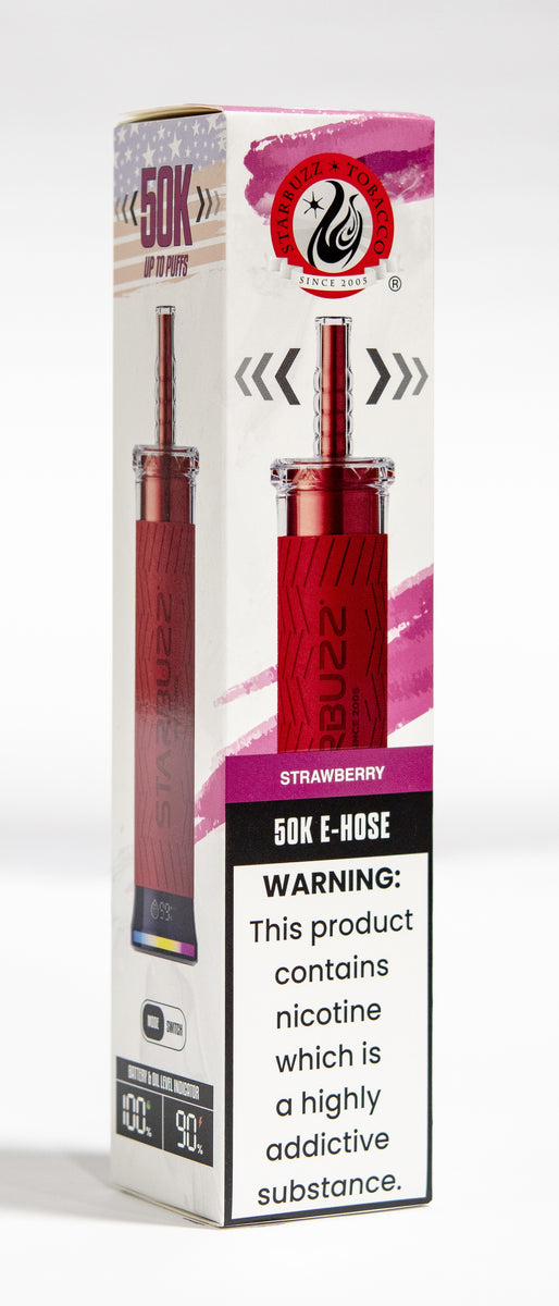 STARBUZZ E-HOSE 50K DISPOSABLE / STRAWBERRY / 6MG / 40ML / 50K PUFFS