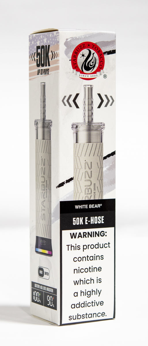 STARBUZZ E-HOSE 50K DISPOSABLE / WHITE BEAR / 6MG / 40ML / 50K PUFFS
