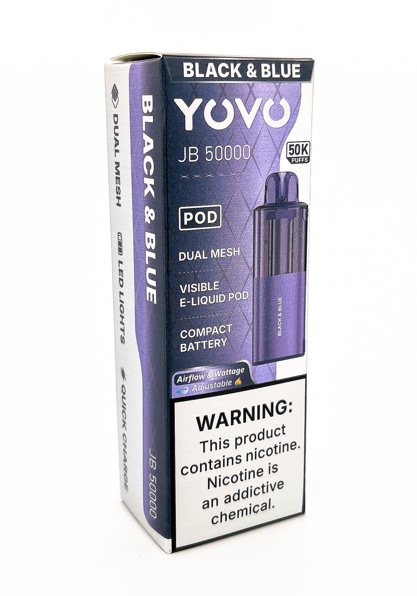 YOVO JB50000 POD DISPOSABLE / BLACK & BLUE / 50MG / 15ML / 50K PUFF