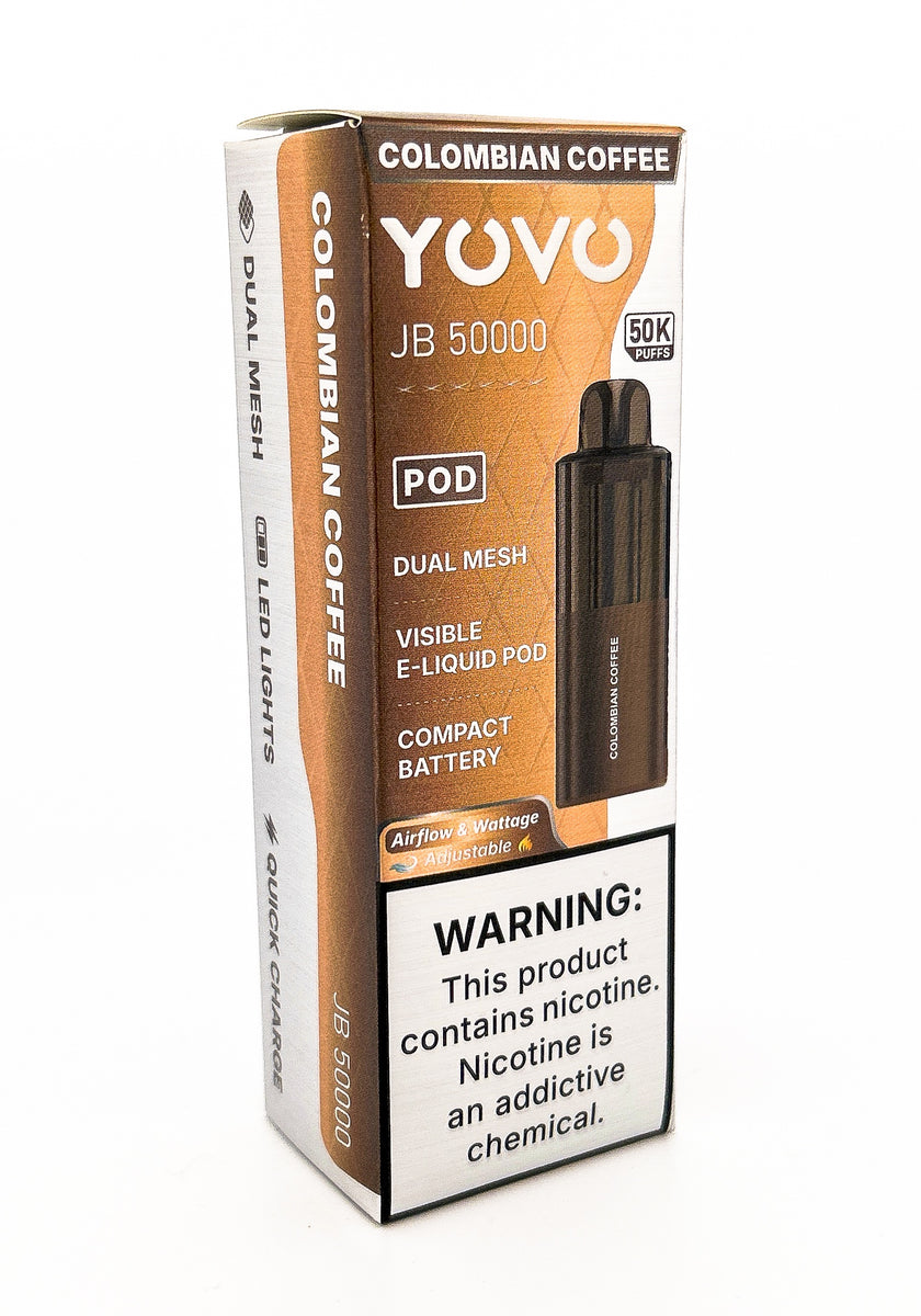 YOVO JB50000 POD DISPOSABLE / COLUMBIAN COFFEE / 50MG / 15ML / 50K PUFF