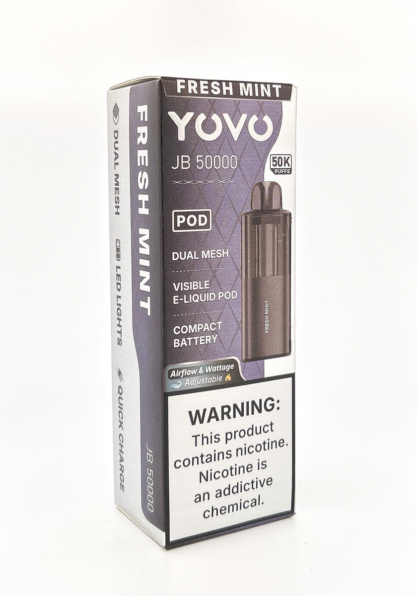 YOVO JB50000 POD DISPOSABLE / FRESH MINT / 50MG / 15ML / 50K PUFF