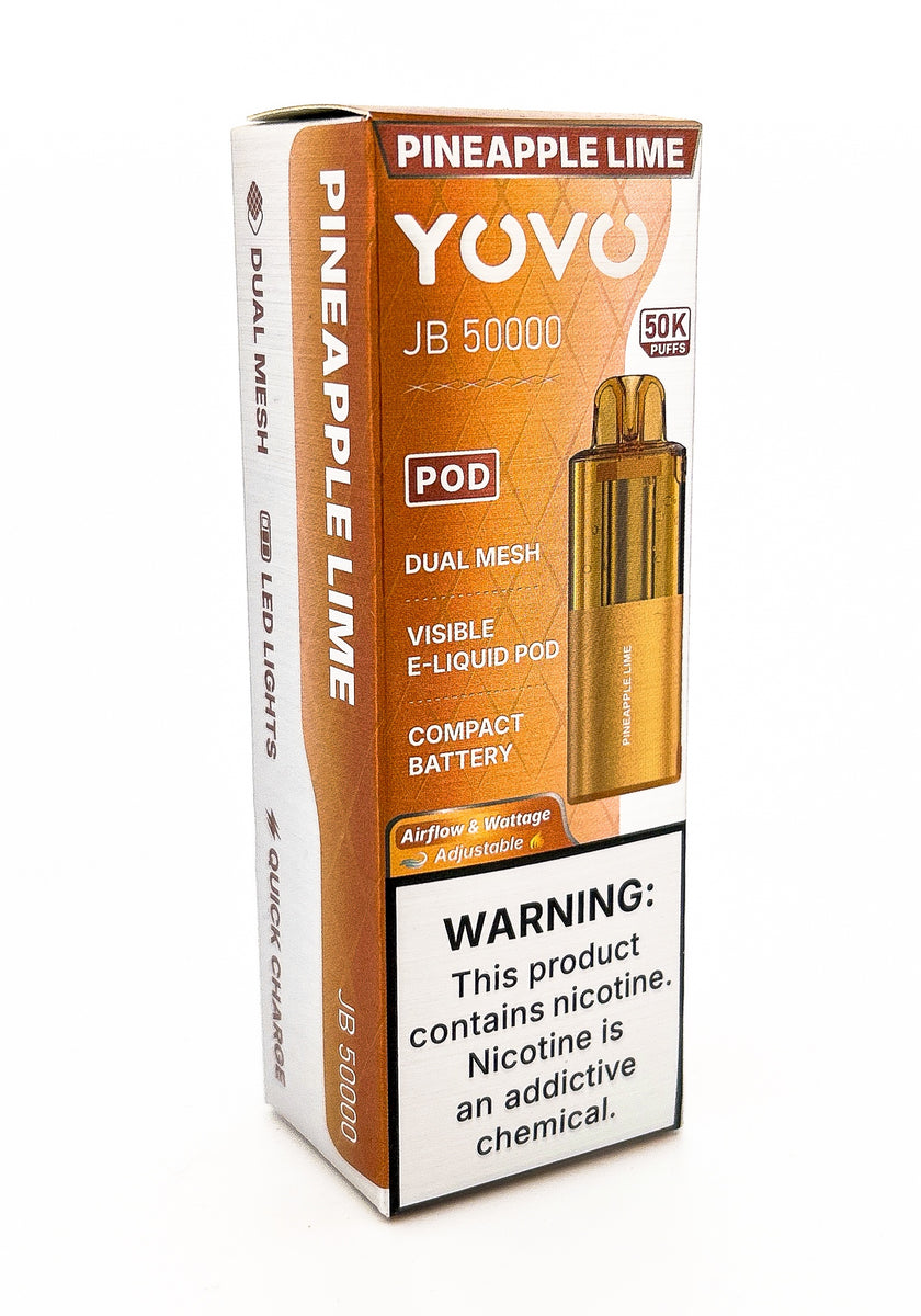 YOVO JB50000 POD DISPOSABLE / PINEAPPLE LIME / 50MG / 15ML / 50K PUFF