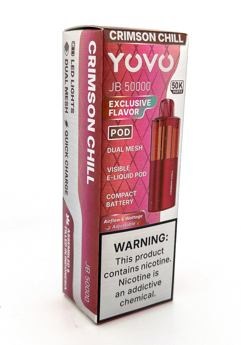 YOVO JB50000 POD DISPOSABLE / CRIMSON CHILL / 50MG / 15ML / 50K PUFF