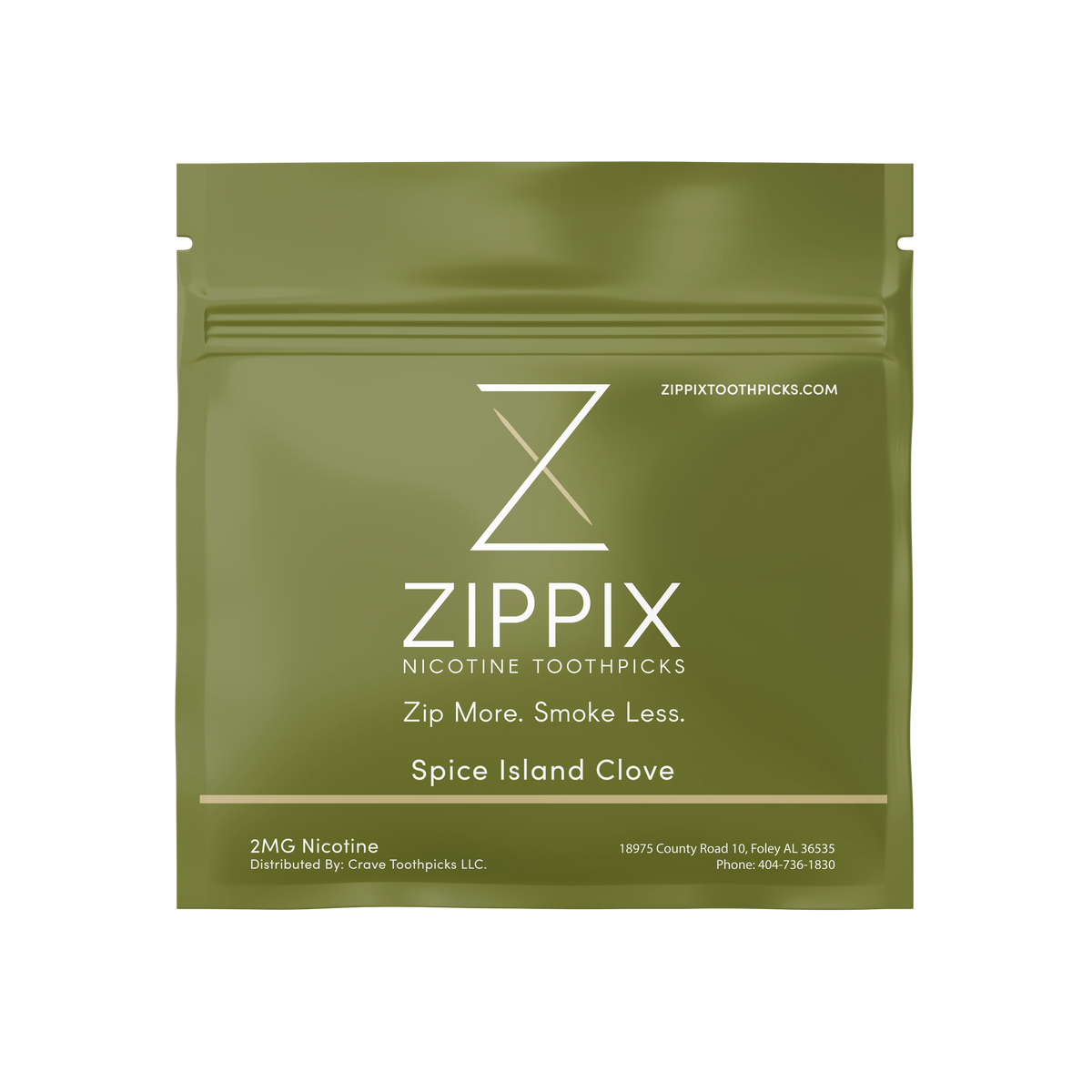 ZIPPIX NICOTINE TOOTHPICKS / SPICE ISLAND CLOVE / 02MG / 20PCS